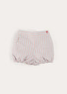 Beaufort Striped Button Detail Bloomers in Red (3mths-3yrs) BLOOMER from Pepa London US