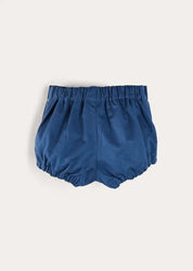 Plain Button Detail Bloomers in Blue (3mths-3yrs) BLOOMER from Pepa London US
