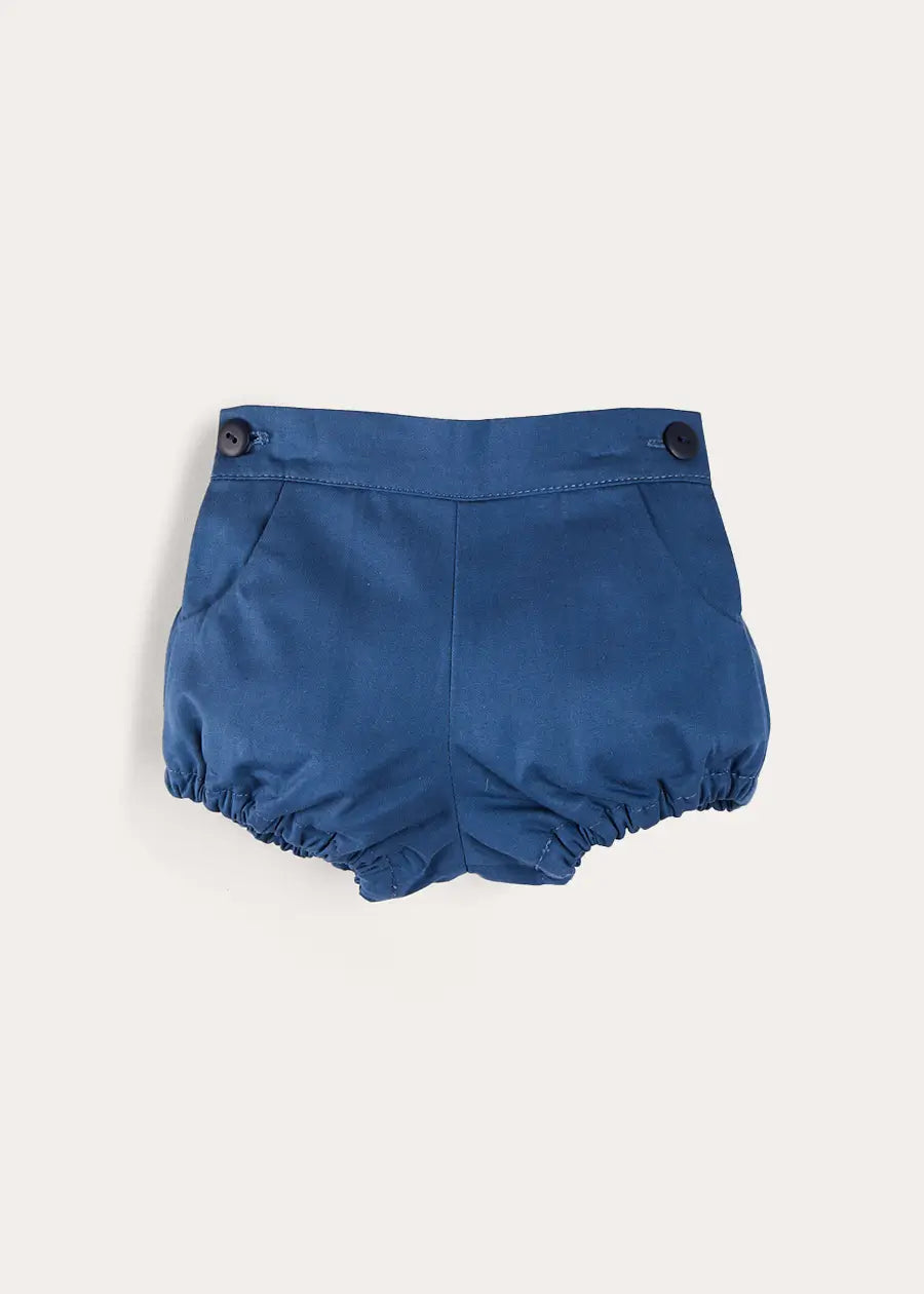 Plain Button Detail Bloomers in Blue (3mths-3yrs) BLOOMER from Pepa London US