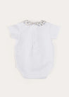 Ellis Short Sleeve Bodysuit with Printed Collar Made with Liberty Fabric (1m-2yrs) TOPS & BODYSUITS from Pepa London US