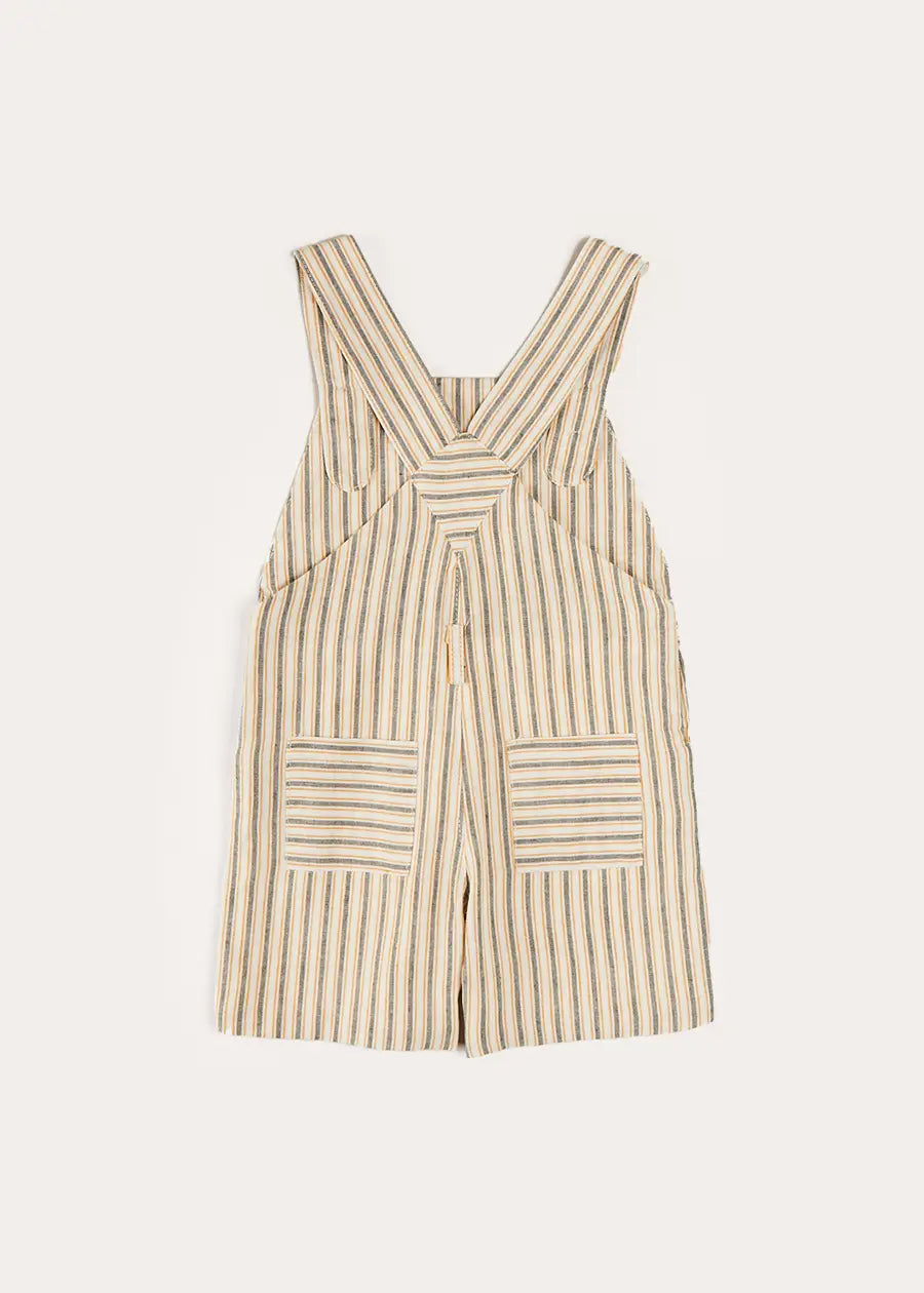 Holland Striped Pocket Front Dungarees in Green (18mths-4yrs) DUNGAREES from Pepa London US