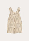 Holland Striped Pocket Front Dungarees in Green (18mths-4yrs) DUNGAREES from Pepa London US