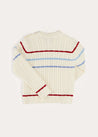 Anchor Motif Cable Detail Jumper in Beige (2-10yrs) KNITWEAR from Pepa London US