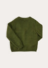 Safari Button Detail Cardigan in Green (4-10yrs) KNITWEAR from Pepa London US