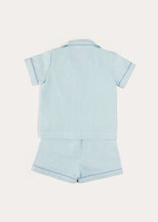 Rochester Striped Short Sleeve Pyjamas in Green (18mths-10yrs) NIGHTWEAR from Pepa London US