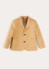 Plain Light Linen Blazer in Beige (4-10yrs) COATS from Pepa London US