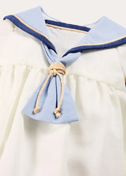 The Royal Mariner Romper in White (6mths-3yrs) Rompers from Pepa London US