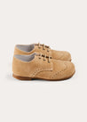 Suede Lace-Up Shoes in Beige (24-35EU) SHOES from Pepa London US