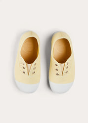 Canvas Plimsolls in Cream (20-35EU) SHOES from Pepa London US