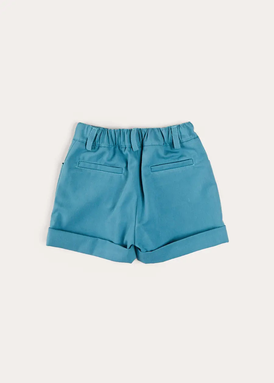 Plain Elasticated Shorts in Blue (12mths-4yrs) SHORTS from Pepa London US