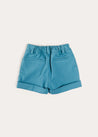 Plain Elasticated Shorts in Blue (12mths-4yrs) SHORTS from Pepa London US