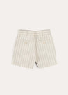 Brompton Striped Shorts in Beige (4-10yrs) SHORTS from Pepa London US