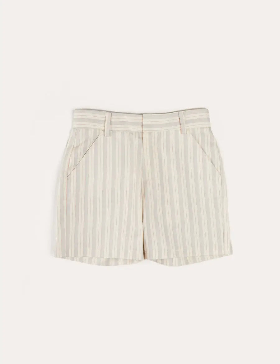 Brompton Striped Shorts in Beige (4-10yrs) SHORTS from Pepa London US