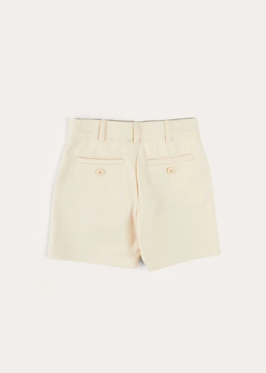 Plain Cotton Shorts in White (4-10yrs) SHORTS from Pepa London US