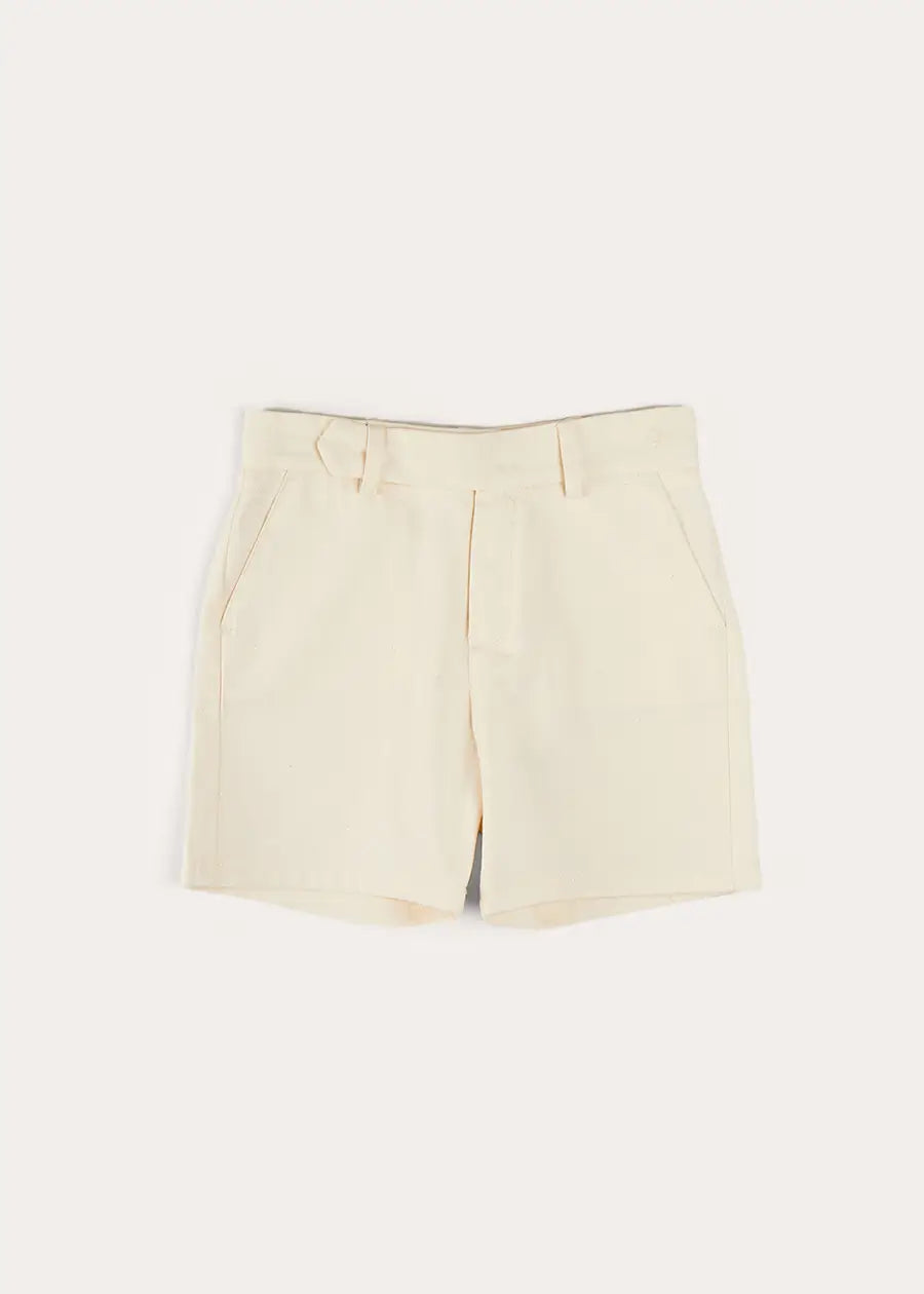 Plain Cotton Shorts in White (4-10yrs) SHORTS from Pepa London US