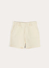 Plain Linen Shorts in White (4-10yrs) SHORTS from Pepa London US