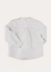 Stafford Striped Mao Collar Long Sleeve Shirt in Yellow (12mths-10yrs) SHIRTS from Pepa London US