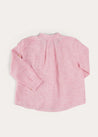 Lawrence Striped Mao Collar Long Sleeve Shirt in Red (18mths-10yrs) SHIRTS from Pepa London US