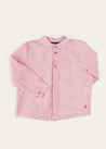 Lawrence Striped Mao Collar Long Sleeve Shirt in Red (18mths-10yrs) SHIRTS from Pepa London US