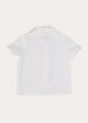 Peter Pan Collar Trim Detail Short Sleeve Shirt in White (12mths-5yrs) SHIRTS from Pepa London US