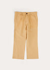 Linen Suit Trousers in Beige (4-10yrs) TROUSERS from Pepa London US