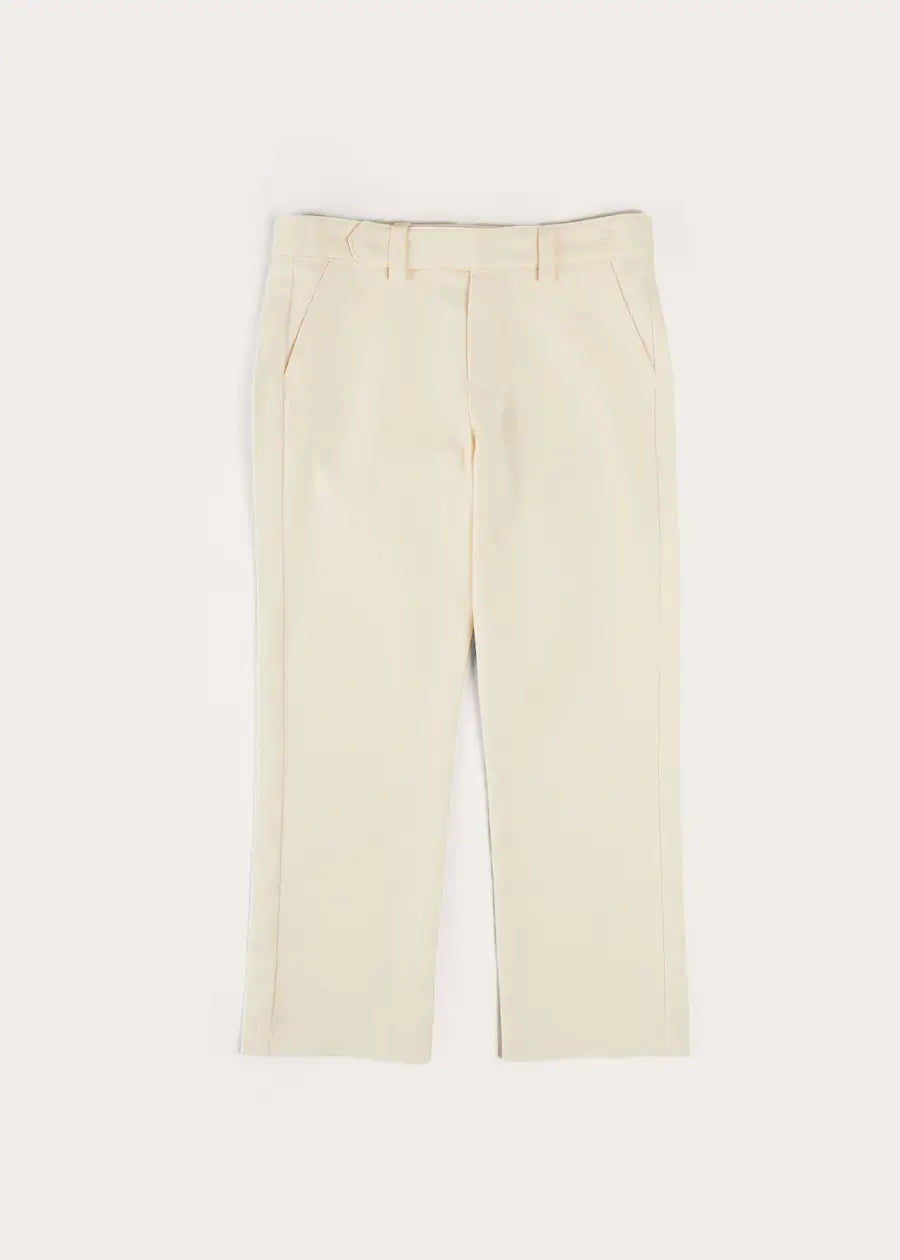Plain Pocket Detail Trousers in White (4-10yrs) TROUSERS from Pepa London US