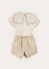 Waterford Stripe Mariner Collar Short Sleeve Two Piece Set in Beige (12mths-6yrs) TWO PIECE SETS from Pepa London US