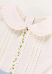The Royal Embroidered Two Piece Set in Blue (12mths-5yrs) PRE-ORDER TWO PIECE SETS from Pepa London US