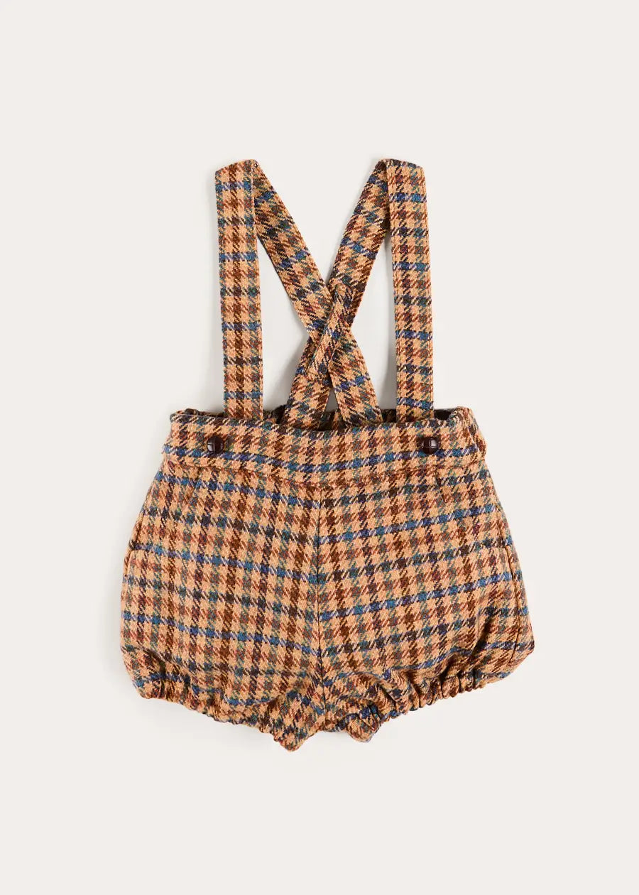 Vincent Check Bloomers with Braces in Brown (9mths-3yrs) Bloomers from Pepa London US