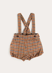 Vincent Check Bloomers with Braces in Brown (9mths-3yrs) Bloomers from Pepa London US