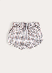 Cadogan Houndstooth Button Detail Bloomers in Camel (3mths-3yrs) Bloomers from Pepa London US