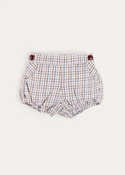 Cadogan Houndstooth Button Detail Bloomers in Camel (3mths-3yrs) Bloomers from Pepa London US