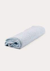 Cashmere Cable Knit Blanket in Blue (OS) Knitted Accessories from Pepa London US