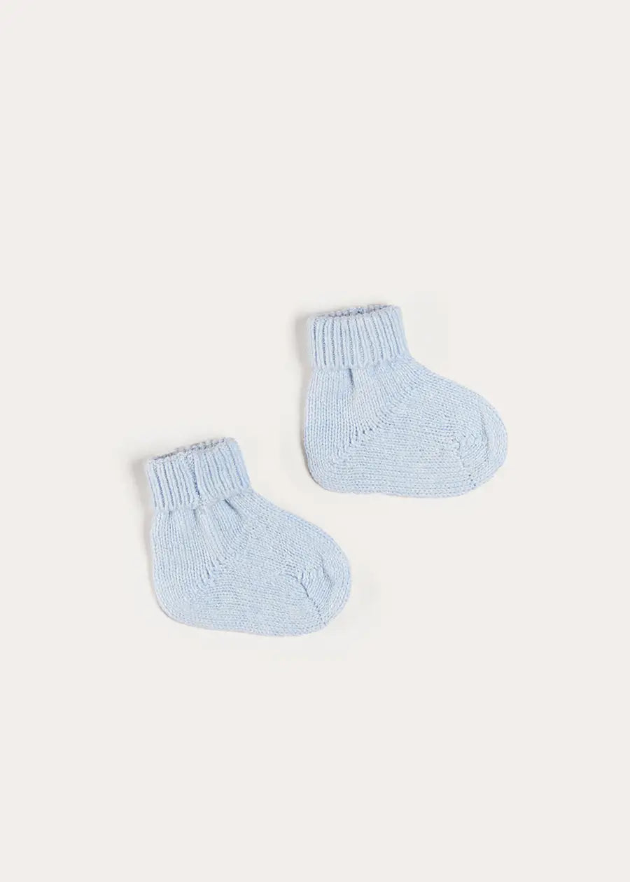 Cashmere Sock Booties in Blue (XS-L) Shoes from Pepa London US