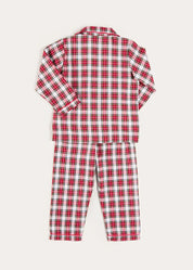 Francis Tartan Pyjamas in Red (18mths-10yrs) Nightwear from Pepa London US