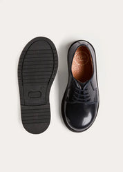 Patent Leather Lace Up Shoes in Midnight (24-35EU) Shoes from Pepa London US