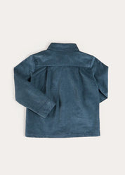 Polo Collar Corduroy Shirt in Blue (3-10yrs) SHIRTS from Pepa London US