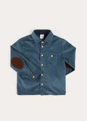 Polo Collar Corduroy Shirt in Blue (3-10yrs) Shirts from Pepa London US