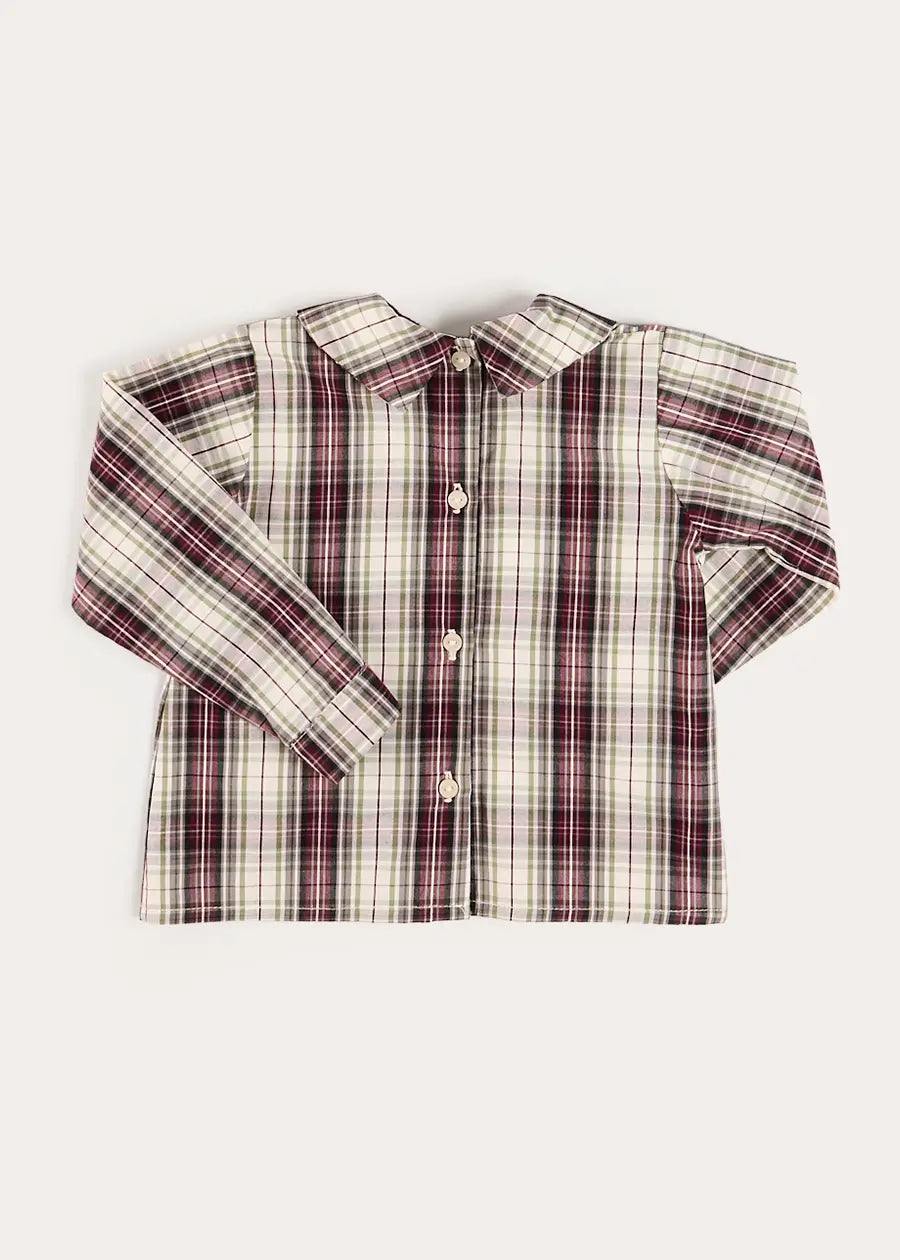 Whittaker Check Long Sleeve Shirt in Brown (12mths-4yrs) Shirts from Pepa London US