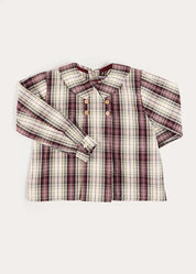 Whittaker Check Long Sleeve Shirt in Brown (12mths-4yrs) Shirts from Pepa London US