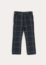 Kinnerton Tartan Pocket Detail Trousers in Navy (4-10yrs) Trousers from Pepa London US