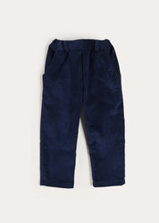 Corduroy Chino Trousers in Navy (18mths-5yrs) Trousers from Pepa London US