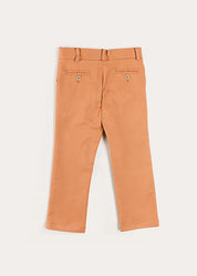 Plain Pocket Detail Trousers in Camel (4-10yrs) Trousers from Pepa London US