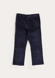 Velvet Pocket Chino Trousers in Navy (4-10yrs) Trousers from Pepa London US