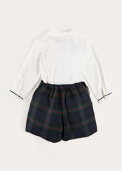 Kinnerton Tartan Peter Pan Collar Long Sleeve Two Piece Set in Green (18mths-6yrs) TWO PIECE SETS from Pepa London US