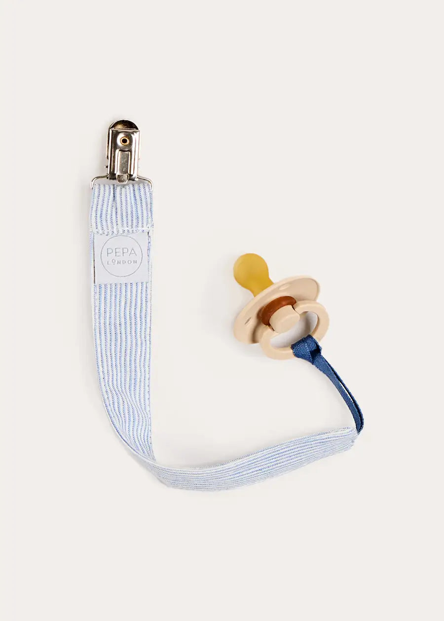 Alexander Stripe Dummy Clip in Blue ACCESSORIES from Pepa London US
