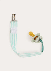 Wimbledon Stripe Dummy Clip in Green ACCESSORIES from Pepa London US