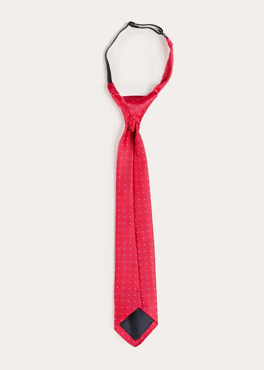 Polka Dot Adjustable Clip on Tie in Red Accessories from Pepa London US