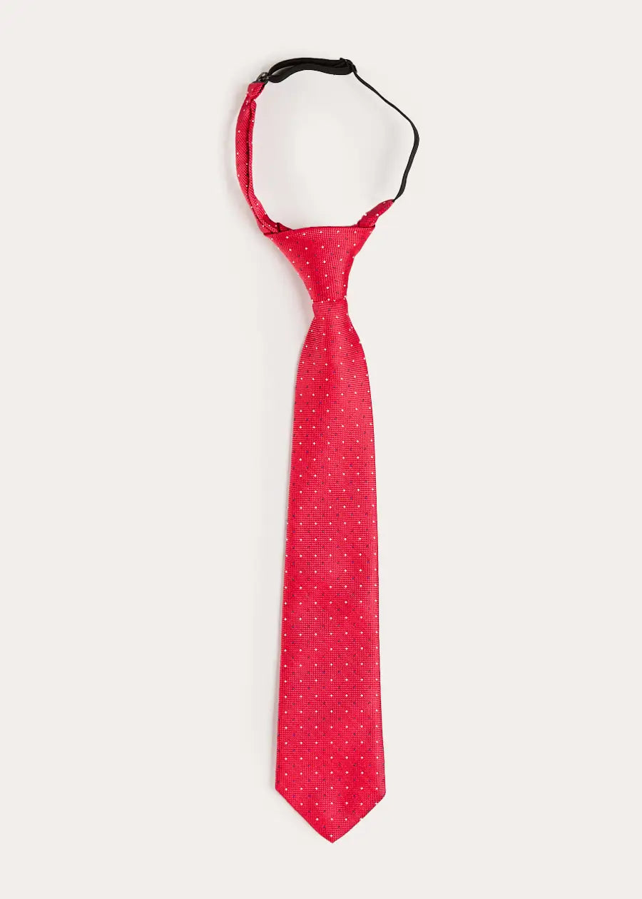 Polka Dot Adjustable Clip on Tie in Red Accessories from Pepa London US
