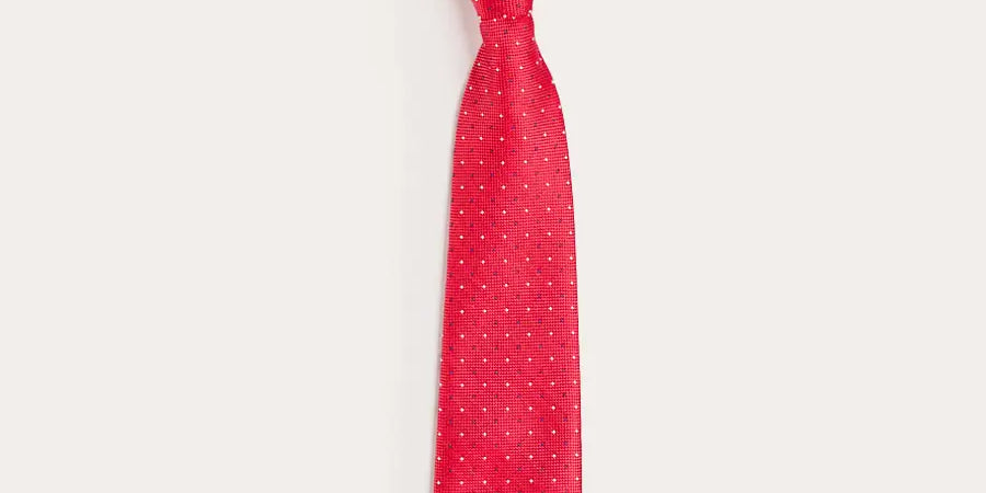 Polka Dot Adjustable Clip on Tie in Red Accessories from Pepa London US
